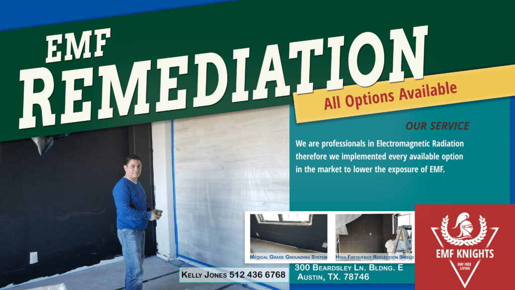 brochure of EMF knights talking about EMF remediation at homes in Austin TX